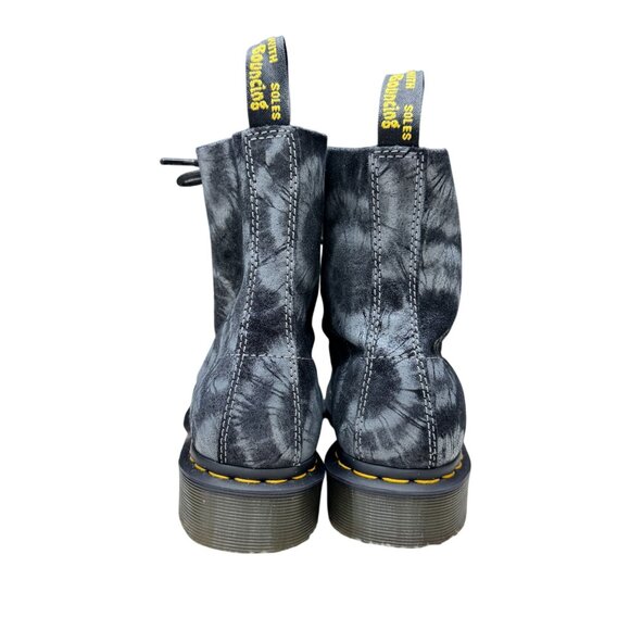 Dr. Martens 1460 Pascal Tie Dye Suede Boots Women's Black/Charcoal, Size 8 NWOB - Picture 5 of 10